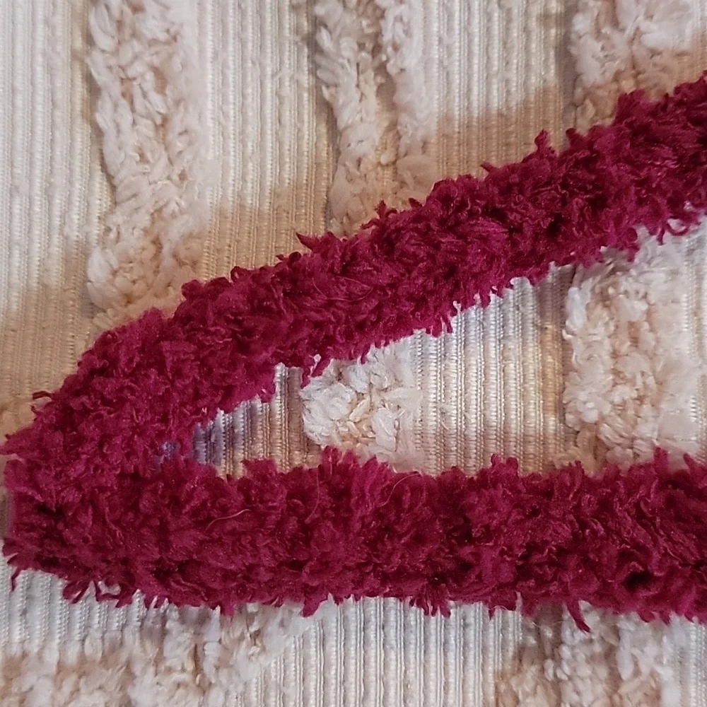 Five handmade designer hangers, dark red, wine colored. New.